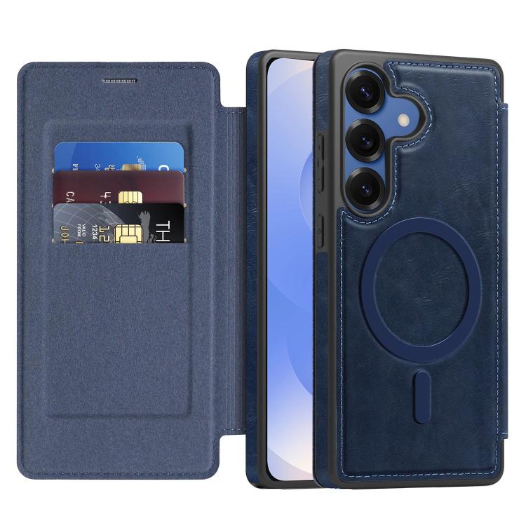 For Samsung Galaxy S25+ 5G Linton MagSafe Leather Phone Case