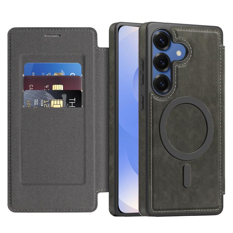 For Samsung Galaxy S25+ 5G Linton MagSafe Leather Phone Case