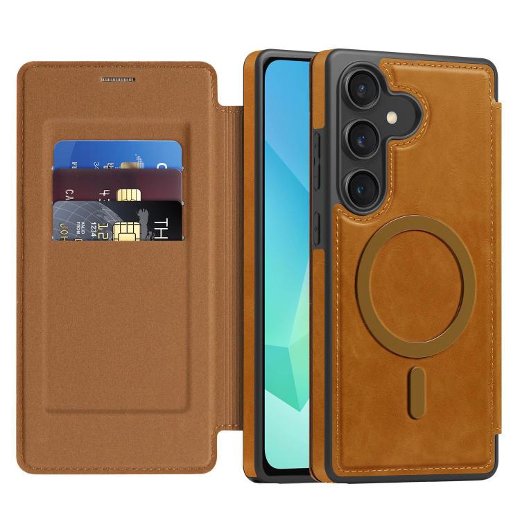 For Samsung Galaxy A16 5G Linton MagSafe Leather Phone Case