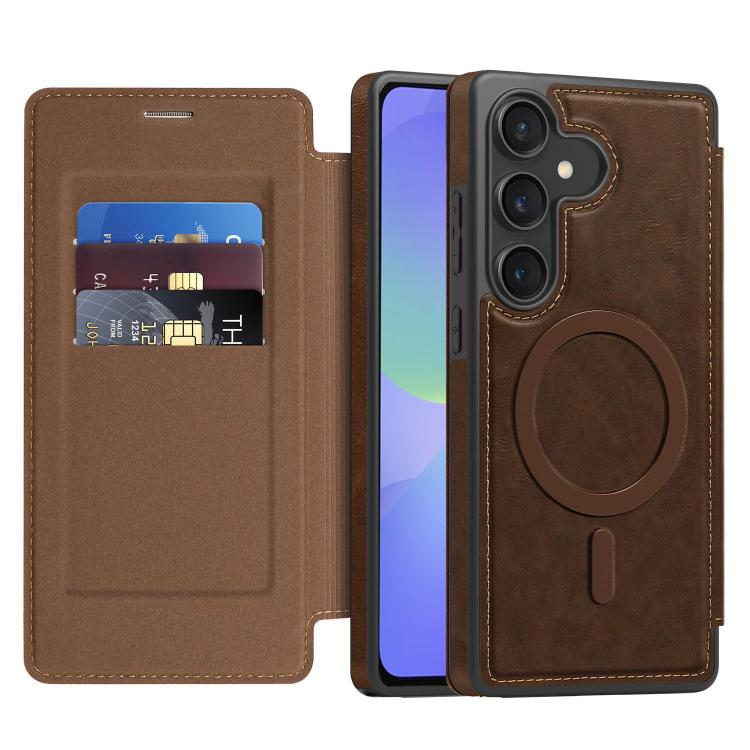 For Samsung Galaxy A36 5G Linton MagSafe Leather Phone Case