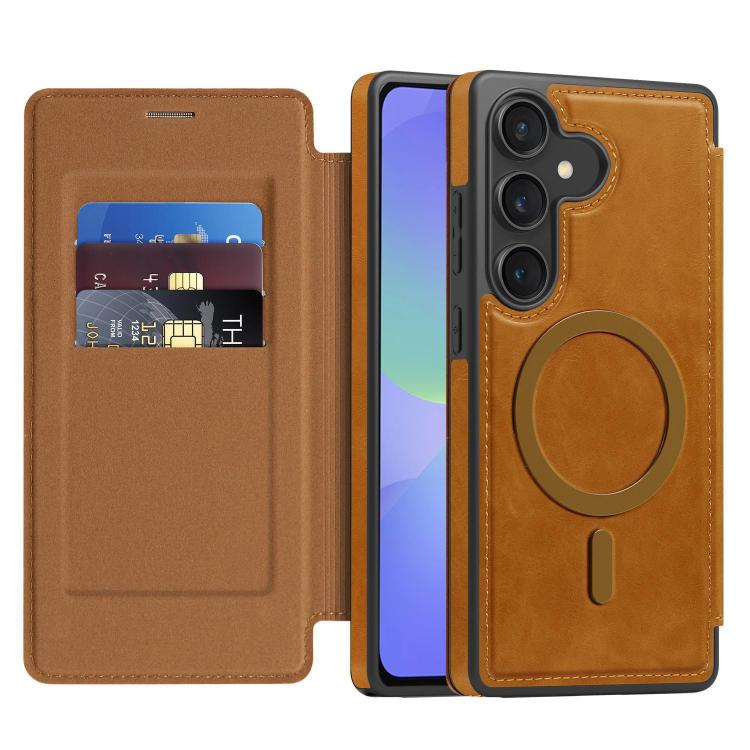 For Samsung Galaxy A36 5G Linton MagSafe Leather Phone Case