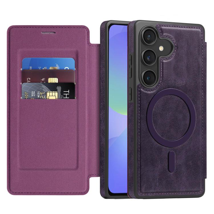For Samsung Galaxy A36 5G Linton MagSafe Leather Phone Case