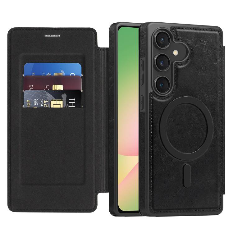 For Samsung Galaxy A56 5G Linton MagSafe Leather Phone Case