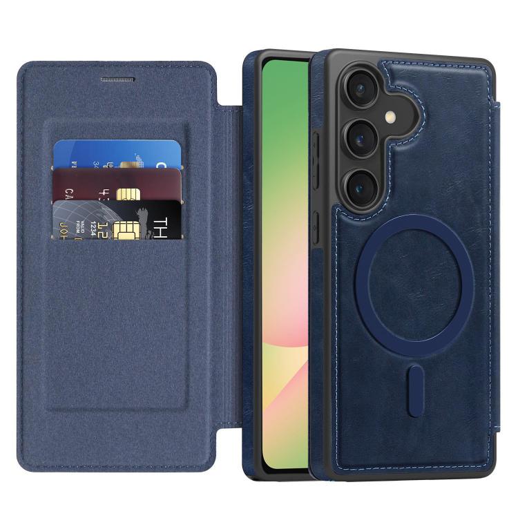 For Samsung Galaxy A56 5G Linton MagSafe Leather Phone Case