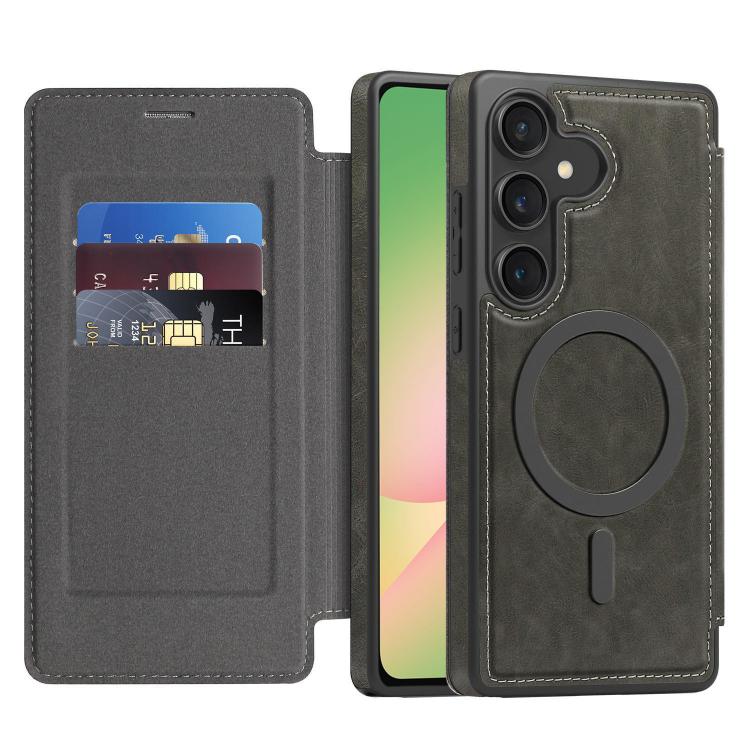 For Samsung Galaxy A56 5G Linton MagSafe Leather Phone Case