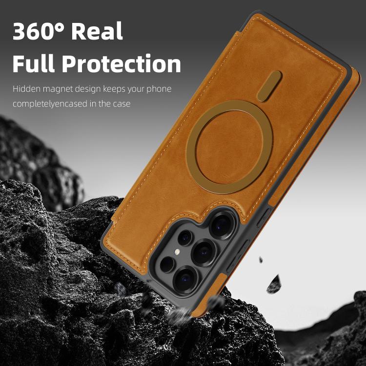 For Samsung Galaxy A16 5G Linton MagSafe Leather Phone Case