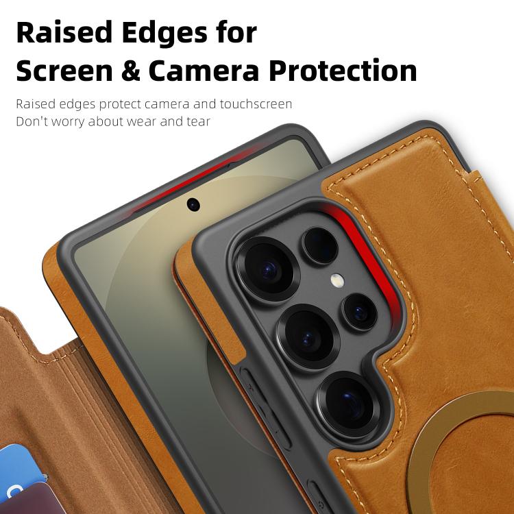 For Samsung Galaxy S24 5G Linton MagSafe Leather Phone Case