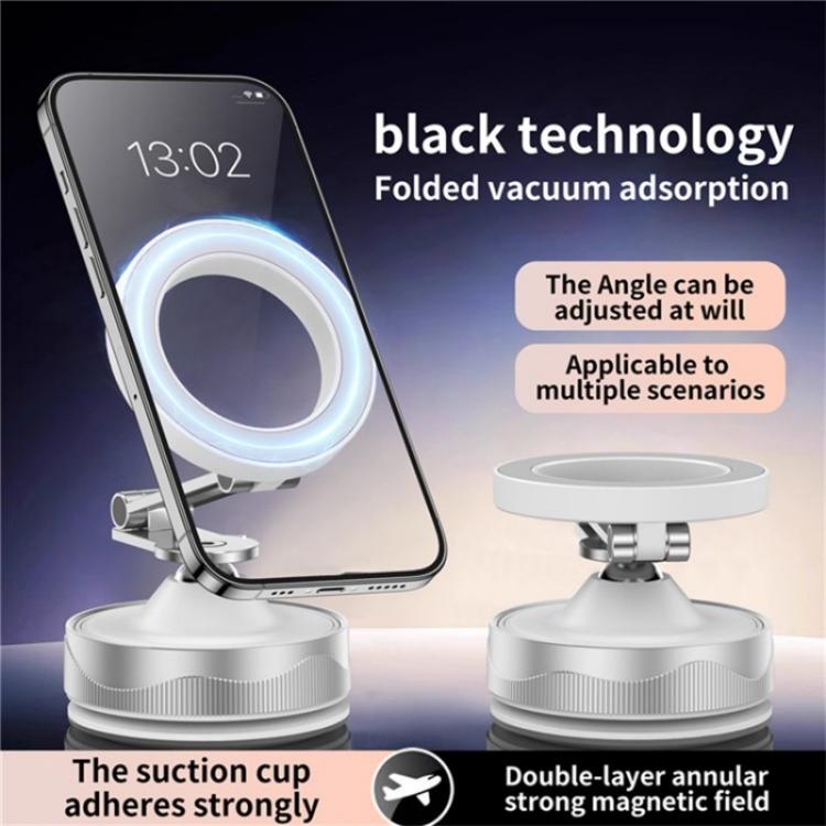 X30 Car Foldable Cell Phone Stand Suction Cup Mount Vacuum Magnetic Car Phone Holder