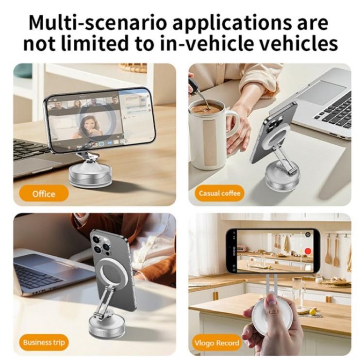 X30 Car Foldable Cell Phone Stand Suction Cup Mount Vacuum Magnetic Car Phone Holder