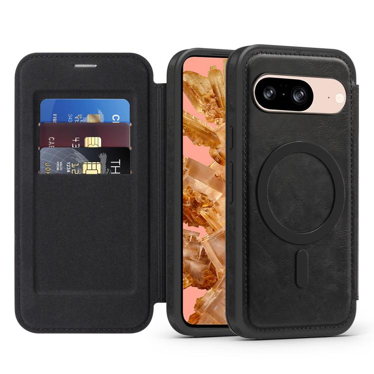 For Google Pixel 8 Linton MagSafe Leather Phone Case