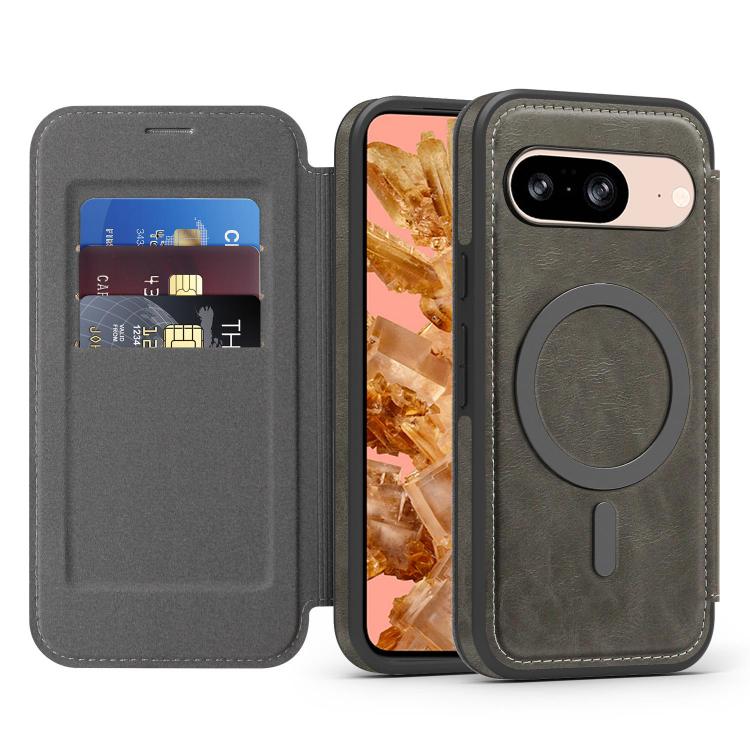 For Google Pixel 8 Linton MagSafe Leather Phone Case