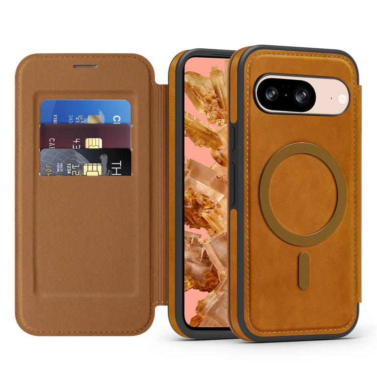 For Google Pixel 8 Linton MagSafe Leather Phone Case