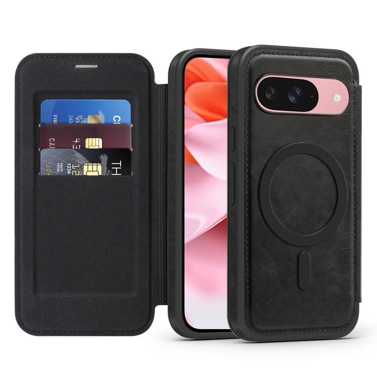 For Google Pixel 9 Linton MagSafe Leather Phone Case