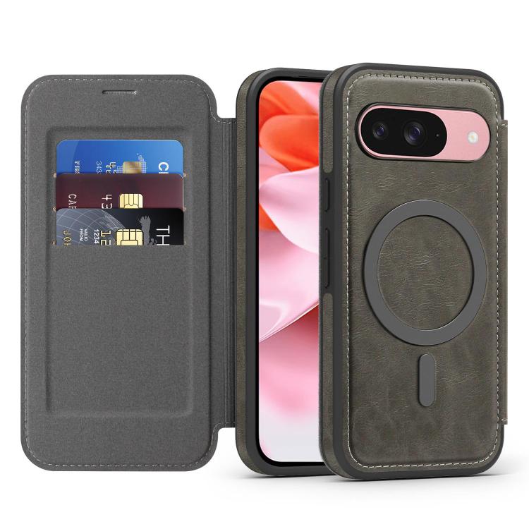 For Google Pixel 9 Linton MagSafe Leather Phone Case