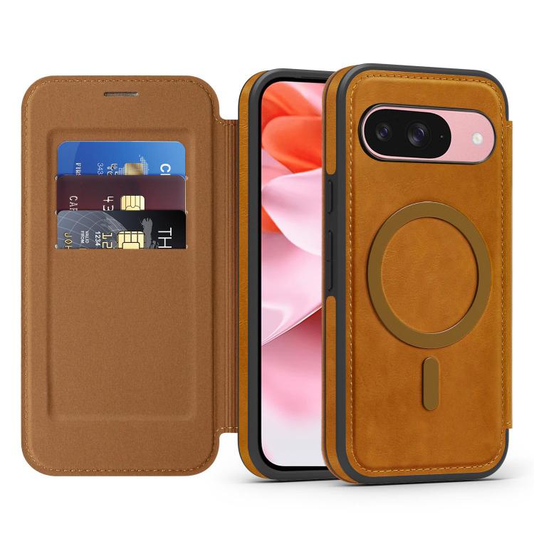 For Google Pixel 9 Linton MagSafe Leather Phone Case