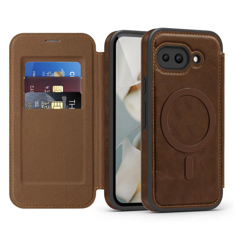 For Google Pixel 9a Linton MagSafe Leather Phone Case