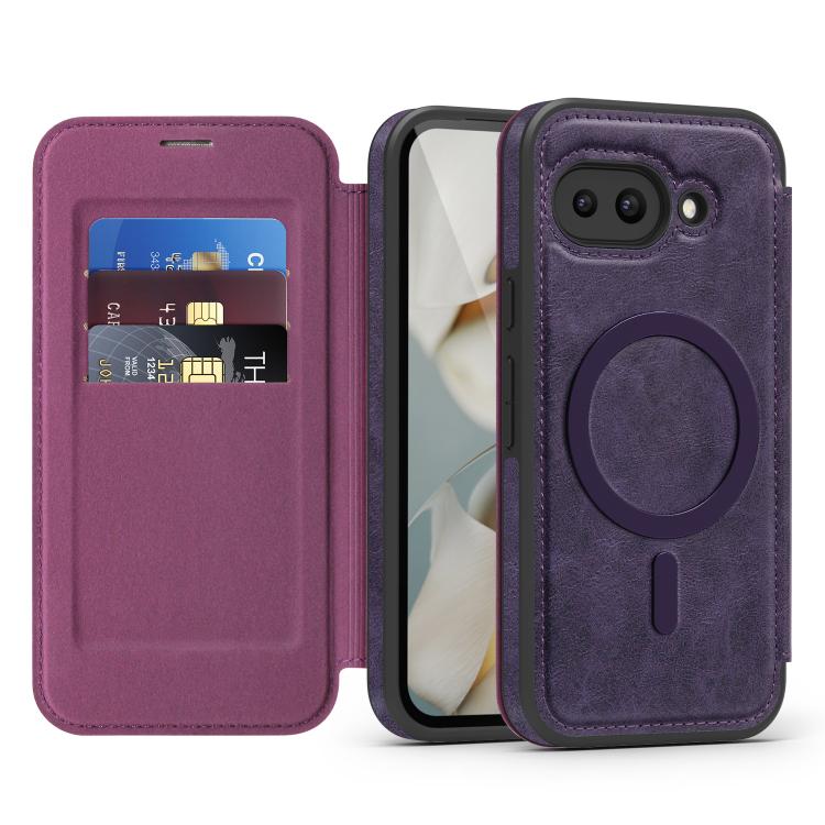 For Google Pixel 9a Linton MagSafe Leather Phone Case