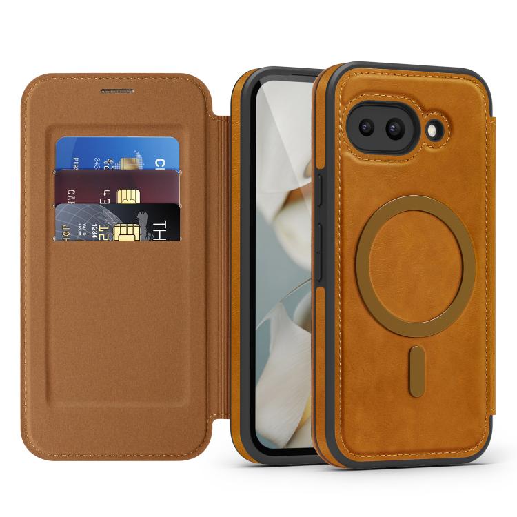 For Google Pixel 9a Linton MagSafe Leather Phone Case