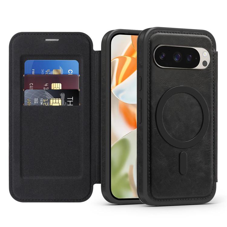 For Google Pixel 9 Pro Linton MagSafe Leather Phone Case