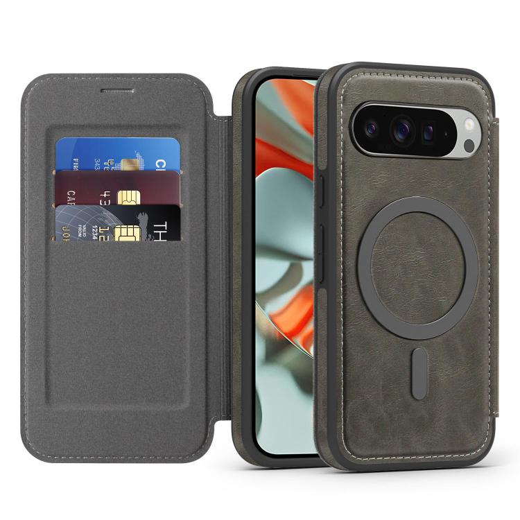 For Google Pixel 9 Pro XL Linton MagSafe Leather Phone Case