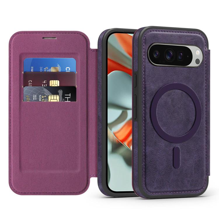 For Google Pixel 9 Pro XL Linton MagSafe Leather Phone Case