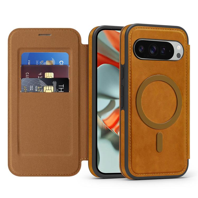 For Google Pixel 9 Pro XL Linton MagSafe Leather Phone Case