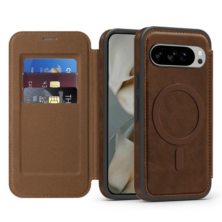 For Google Pixel 10 Linton MagSafe Leather Phone Case