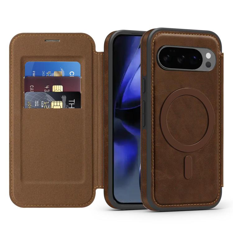 For Google Pixel 10 Pro Linton MagSafe Leather Phone Case