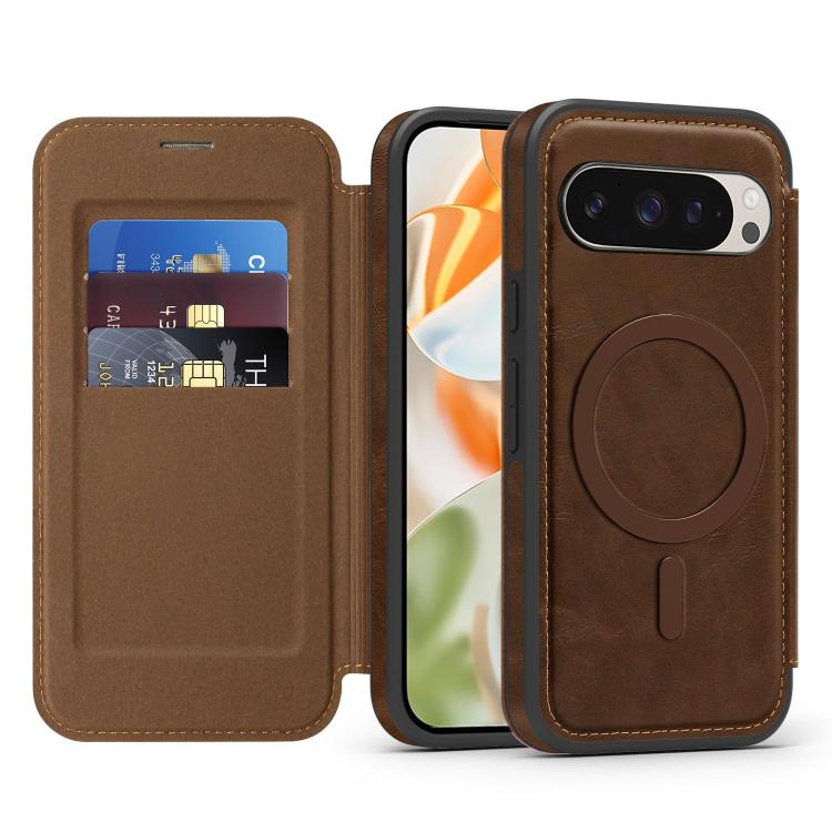 For Google Pixel 10 Pro XL Linton MagSafe Leather Phone Case