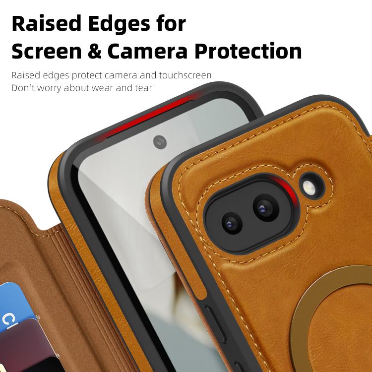 For Google Pixel 10 Linton MagSafe Leather Phone Case