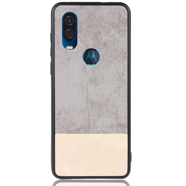 Shockproof Color Matching Denim PC + PU + TPU Protective Case for Motorola One Vision