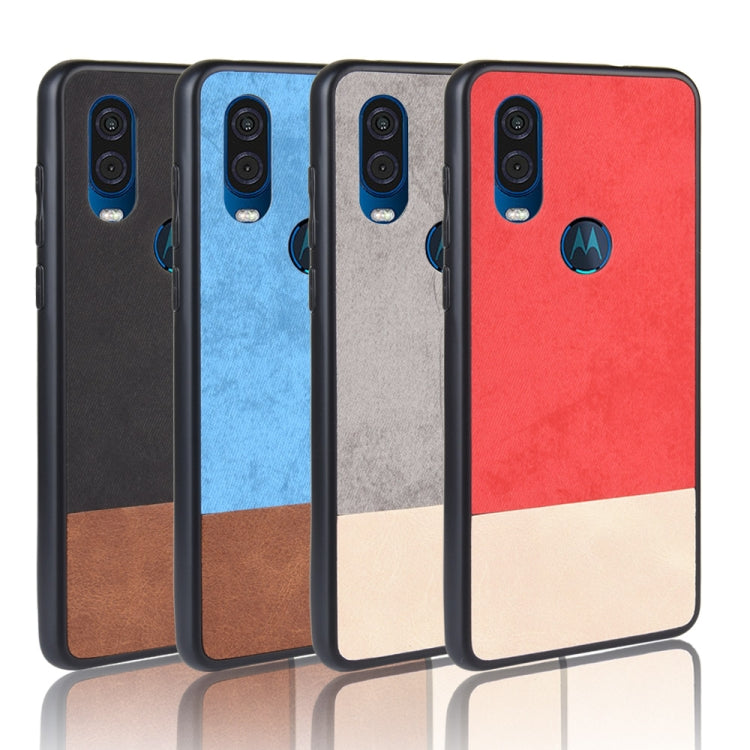 Shockproof Color Matching Denim PC + PU + TPU Protective Case for Motorola One Vision