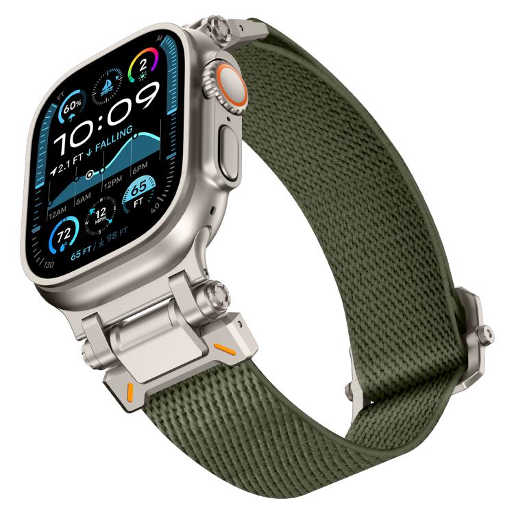 For Apple Watch 46mm / 49mm / 45mm / 44mm Explorer Polyester Nylon Watch Band