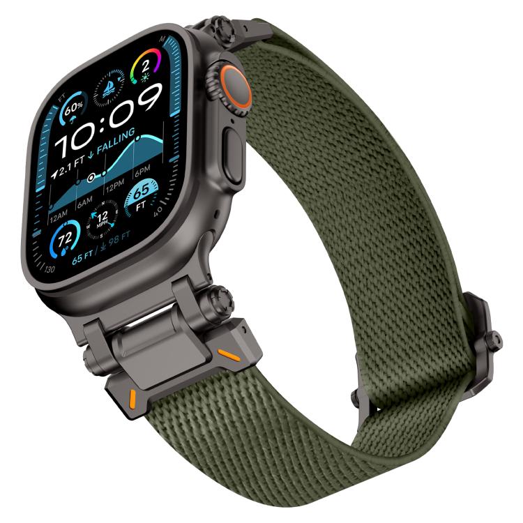 For Apple Watch 46mm / 49mm / 45mm / 44mm Explorer Polyester Nylon Watch Band