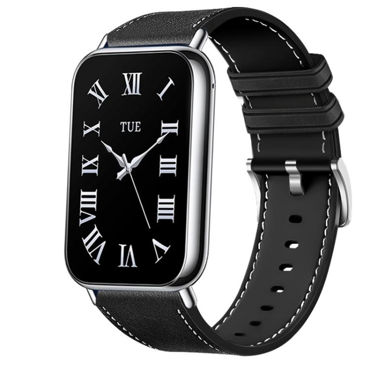 For Xiaomi Band 10 Pro / 9 Pro / Redmi Watch 6 Leather Texture Silicone Watch Band