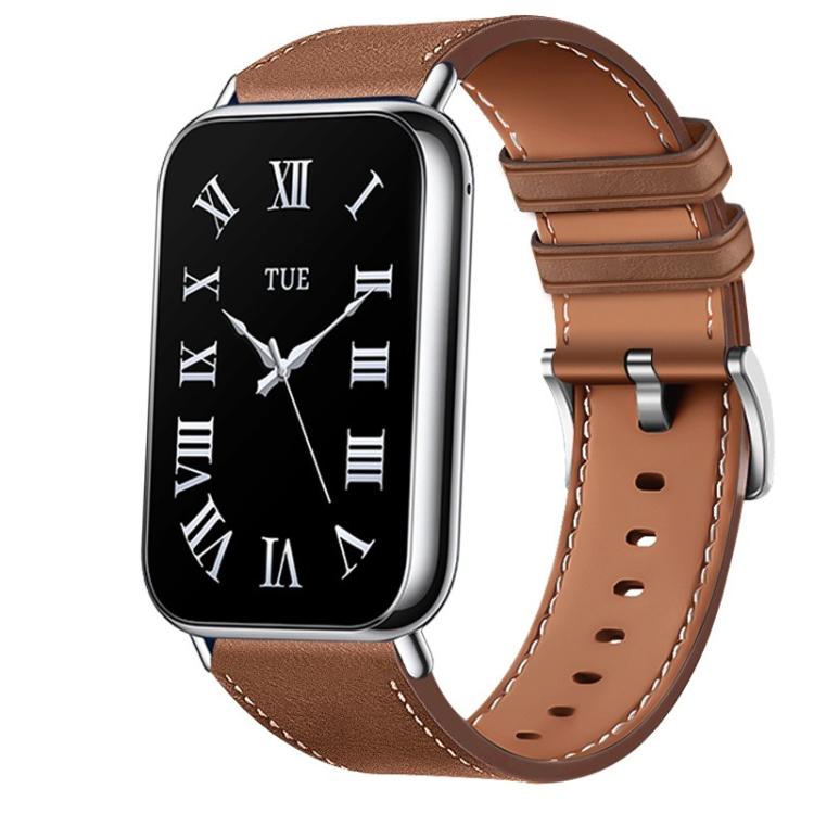 For Xiaomi Band 10 Pro / 9 Pro / Redmi Watch 6 Leather Texture Silicone Watch Band