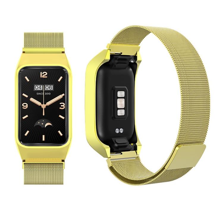 For Xiaomi Mi Band 7 Pro Stainless Steel Frame Integrated Milanese Magnetic Metal Watch Band