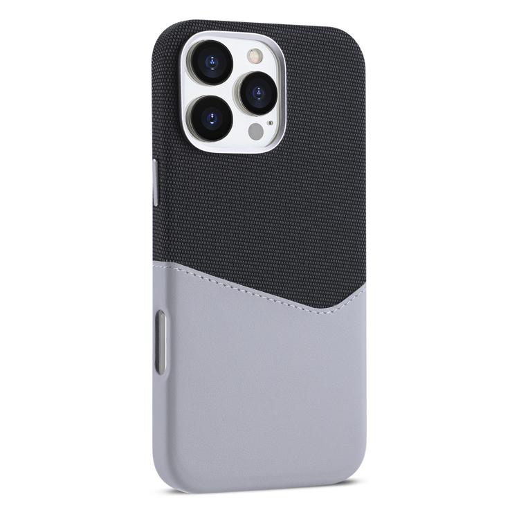 For iPhone 16 Pro Kalebol Cloth Textue Stitching Card Slot Magnetic Phone Case
