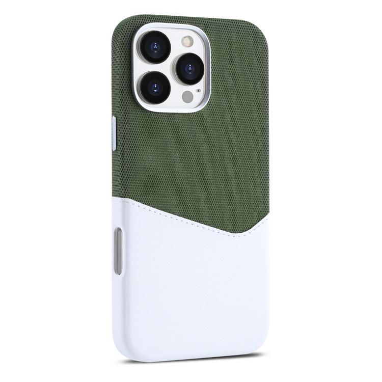 For iPhone 16 Pro Kalebol Cloth Textue Stitching Card Slot Magnetic Phone Case