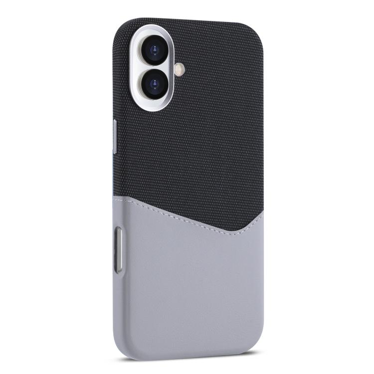 For iPhone 16 Kalebol Cloth Textue Stitching Card Slot Magnetic Phone Case