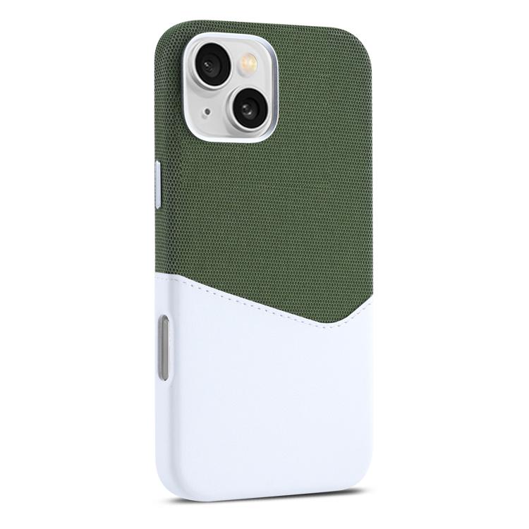 For iPhone 15 Plus Kalebol Cloth Textue Stitching Card Slot Magnetic Phone Case