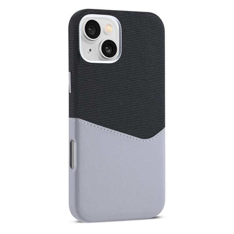 For iPhone 14 Kalebol Cloth Textue Stitching Card Slot Magnetic Phone Case