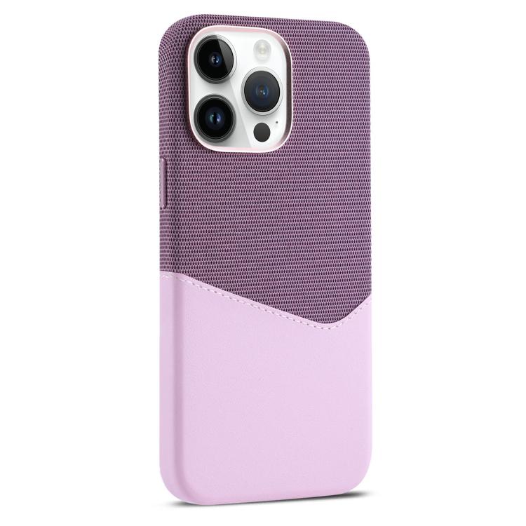 For iPhone 14 Pro Kalebol Cloth Textue Stitching Card Slot Magnetic Phone Case