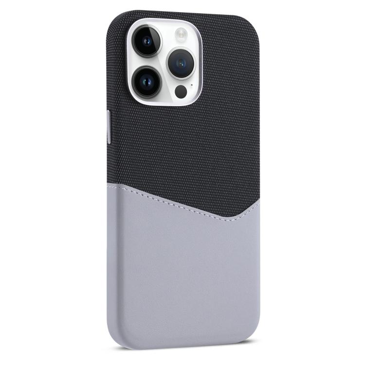 For iPhone 14 Pro Kalebol Cloth Textue Stitching Card Slot Magnetic Phone Case