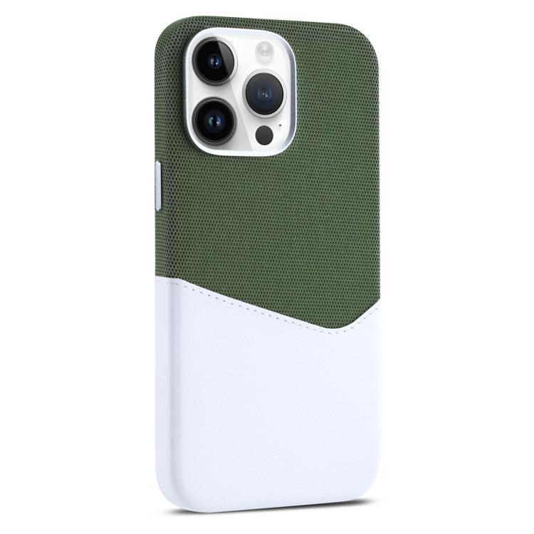 For iPhone 14 Pro Kalebol Cloth Textue Stitching Card Slot Magnetic Phone Case