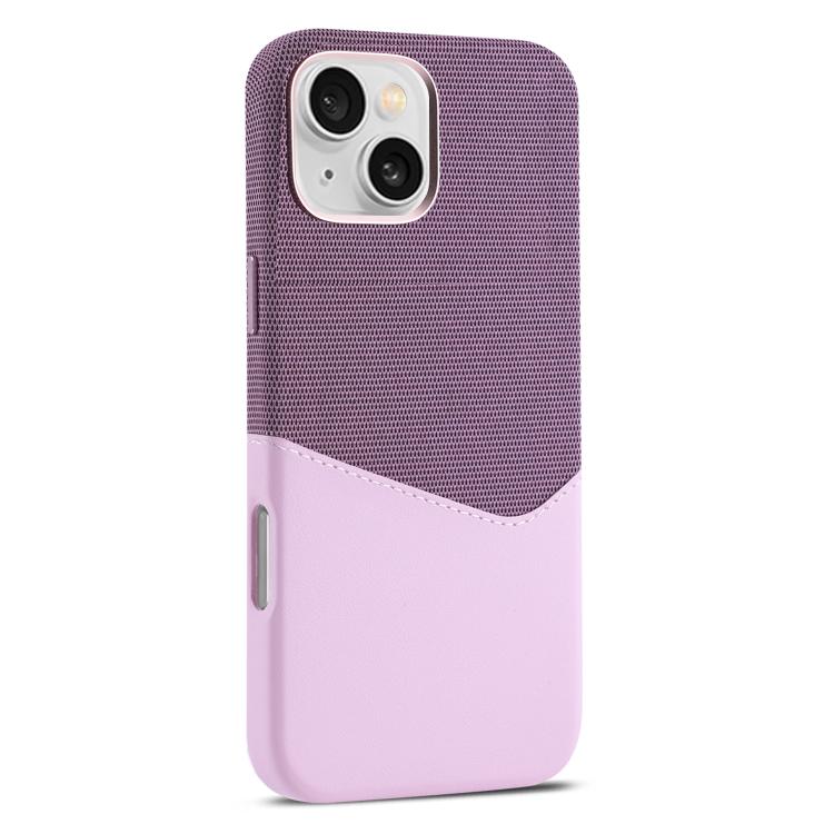For iPhone 13 Kalebol Cloth Textue Stitching Card Slot Magnetic Phone Case