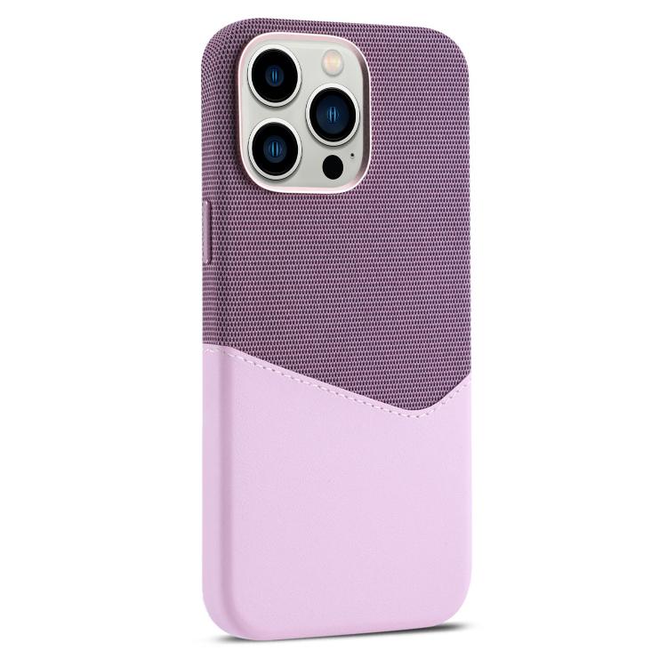 For iPhone 12 Pro Max Kalebol Cloth Textue Stitching Card Slot Magnetic Phone Case