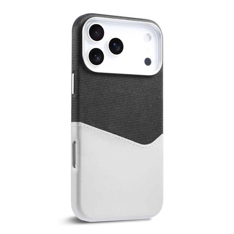 For iPhone 17 Pro Max Kalebol Cloth Textue Stitching Card Slot Magnetic Phone Case
