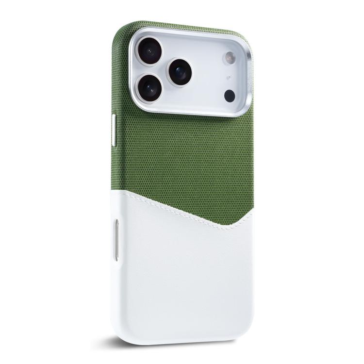 For iPhone 17 Pro Max Kalebol Cloth Textue Stitching Card Slot Magnetic Phone Case