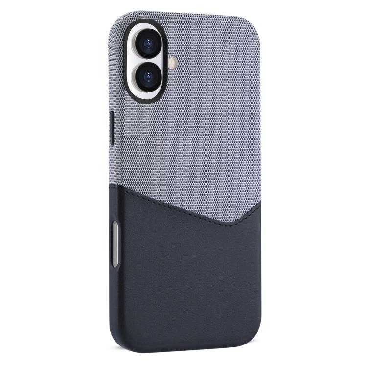 For iPhone 17 Kalebol Cloth Textue Stitching Card Slot Magnetic Phone Case